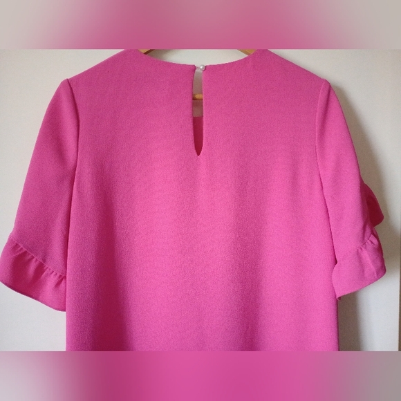 Elegant Pink Ruffle Sleeve Dress Size Medium - Picture 12 of 12